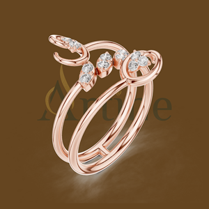 Anneau de mode réglable à bande ouverte 18K - Product Image 1