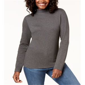 Maglia da donna Karen Scott in cotone XX-Large con collo a lupetto, colore grigio - Product Image 1