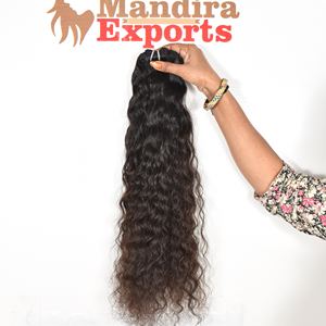 100% Bundles de vague profonde en vrac naturels non transformés Extensions de cheveux humains de temple indien vierge bon marché Style brut bouclé - Product Image 2