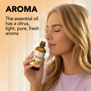 Aromatika Huile Essentielle de Zeste de Mandarine 100% Pure 100ml Distillée à la Vapeur Aromathérapie Naturelle Arôme Sucré d'Agrumes et Fruité - Product Image 3