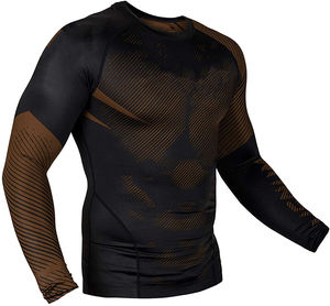 Top des tendances Rashguards pour hommes entièrement sublimés Vêtements de compression Mma Bjj Grappling Rashguards à vendre - Product Image 1