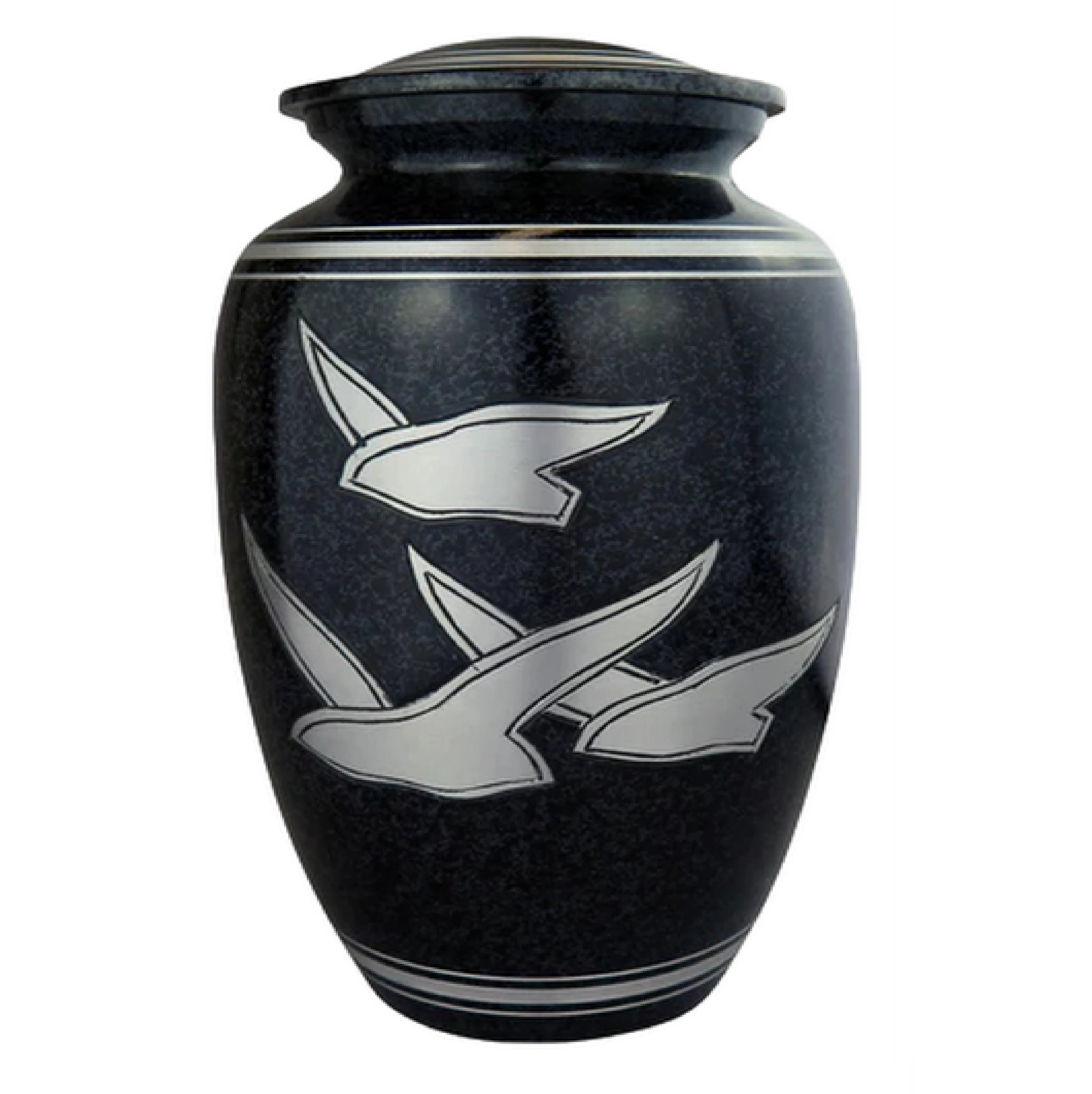 Đi hoe nhôm cổ điển hỏa Táng urns tang Lễ Phụ kiện kim loại dành cho người lớn urns với màu đen