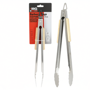 Barbecue Tongs with 37cm Stainless Steel and Wooden Handle C83506020 <b>BBQ</b> Tools - Product Image 2