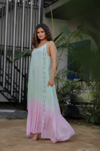 Robe longue d'été en rayonne tie dye pour femmes - Product Image 2