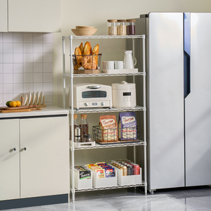 MZG Elegant White Powder Coated 5 Tier Wire Shelving <b>Unit</b> for Garage Kitchen Bathroom <b>Laundry</b> - Product Image 3
