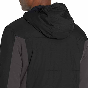 Vestes coupe-vent imperméables écologiques à capuche 100% polyester doublure en soie motif écossais logo personnalisé sur le devant grandes tailles pour hommes - Product Image 4