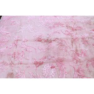 พรมวินเทจสไตล์ตุรกี ขนาด 5.4x7.4 ฟุต พรมขนสัตว์สีชมพู - Product Image 4