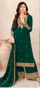 Nuevo trabajo de bordado de seda Vichitra pakistaní Kurtis con trabajo de bordado de seda Vichitra Pent y trabajo de bordado de seda Dupatta - Product Image 2