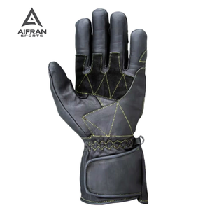 Équipement de moto de marque Aifran personnalisé : Gants de course en cuir de vache avec glissières de paume amortissantes et support de poignet - Product Image 5