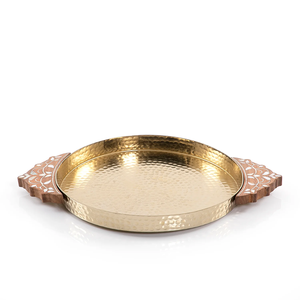 Design unique Plateau de service pour le petit-déjeuner en métal poli brillant Plateau de service pour les bonbons et le chocolat à des prix compétitifs - Product Image 2