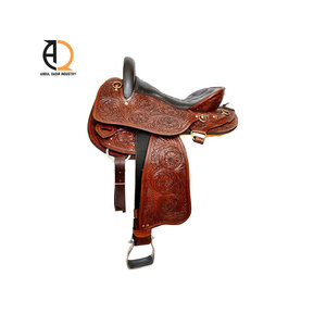 Selle de cheval anglaise de course en cuir de vache de fabrication en gros - Product Image 3