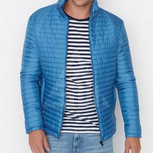 Veste matelassée à capuche avec logo sur le devant, col montant, pour homme, service OEM, élégante, en nylon, pour l'hiver - Product Image 2