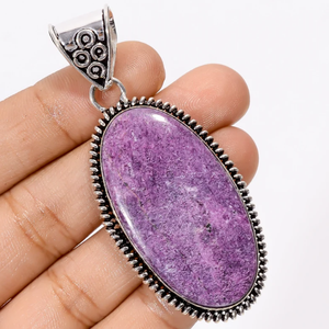 จี้อัญมณีสีม่วงม่วงทำมือที่สวยงามเครื่องประดับที่เป็นเอกลักษณ์และมีสีสันสำหรับทุกโอกาส - Product Image 2