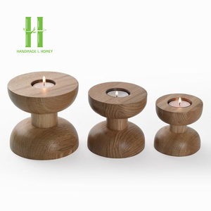 Luxury Handmade Wooden <b>Candlestick</b> <b>Holder</b> for Home Restaurant Hotel-Easter Decor Customized Packing Vietnam HNH Craft - Product Image 3
