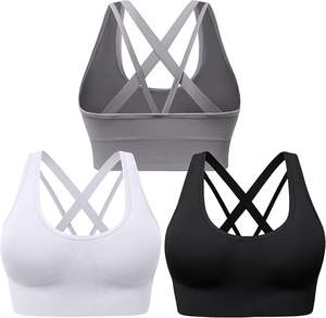 Soutien-gorge de sport pour femmes de qualité supérieure, ultra confortable, respirant, avec logo sur le devant, pour la course à pied et l'entraînement, utilisation flexible pour adultes - Product Image 4
