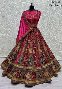 งานแต่งงานที่สวยงาม lehenga choli กับ dupatta คู่ - Product Image 2