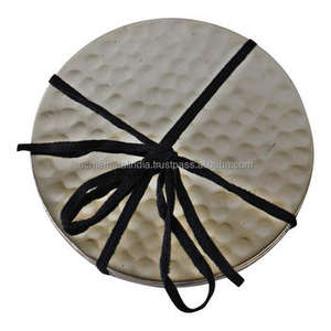 Luxury Vintage Tea and Coffee Coaster Wholesale Custom Shape Size Metal Coasters in India for Table Decoration <b>Lightweight</b> - Product Image 6