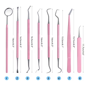 Dental Teeth Cleaning Tools Stainless Steel Dental Scraper Tooth <b>Pick</b> Hygiene <b>Set</b> with Mouth Mirror Kit CE Dental Equipments - Product Image 1