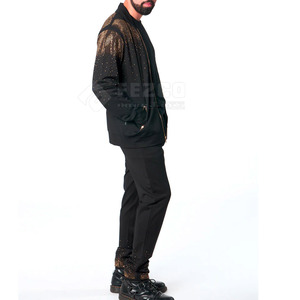 Survêtement d'hiver pour homme, couleur personnalisée, à capuche, respirant, séchage rapide, doublure en molleton 100% coton, taille élastique, poches latérales, longueur intégrale - Product Image 2