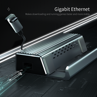 6 In1 Steam Deck Dock Hub Stand Avec Ethernet 1000M HD MI 4K PD 3.0 Chargement Rapide Steam Deck Dock Accessoires de Jeu