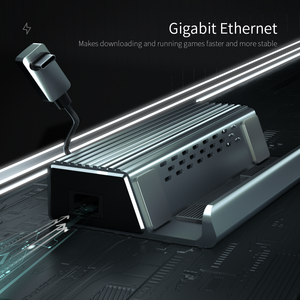 แท่นวางไอน้ำ6 In1พร้อมอีเทอร์เน็ต1000M HD Mi <span class=keywords><strong>4K</strong></span> PD 3.0ชาร์จเร็วแท่นวางไอน้ำอุปกรณ์เล่นเกม - Product Image 2