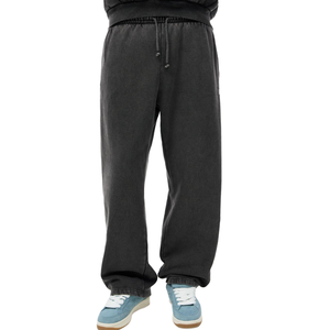 Conjunto Deportivo Personalizado de Estilo Urbano con Lavado Ácido y Pedrería para Hombre, Sudadera de Algodón Grueso de Dos Piezas con Capucha - Product Image 6