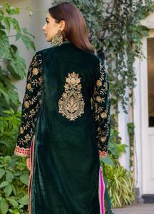 Indien pakistanais dernière robe de soirée de mariage formelle travail à la main soie coton lin costume avec velours brodé pierre vente chaude - Product Image 2