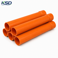 Tuyau électrique en PVC orange léger certifié AS/NZS 2053.2, ignifuge et résistant aux chocs, pour le câblage intérieur des magasins et des bureaux