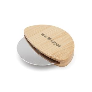 Coltello per Pizza in acciaio inossidabile con manico rotondo in bambù - Product Image 2