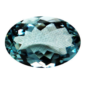100% naturel aigue-marine ovale en forme de pierre précieuse de haute qualité naturelle à facettes coupe fabrication de bijoux pierres précieuses en vrac prix OEM - Product Image 1