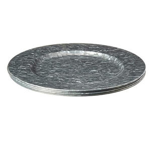 Assiette de Chargeur en Métal de Forme Ronde de Haute Qualité, Designer Élégant, Vente en Gros d'Assiette de Chargeur Galvanisée pour Dîner - Product Image 2