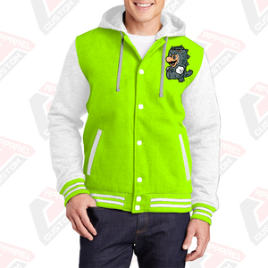 Men's Stylish Warm Customized Varsity Jacket Hood 100% Cotton Fleece Embroidered Digital Printing Stonewashed Plain Dyed Winter - Product Image 1