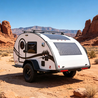 Petite caravane de camping légère en forme de larme, mini caravane tout-terrain, caravane de voyage pour le camping et les voyages sur route