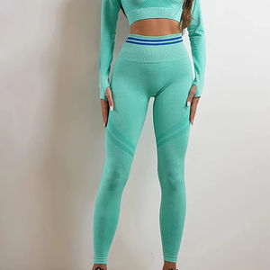 Shorts de Yoga Personalizados para Mujer, Cintura Alta, Cordón Ajustable, Color Sólido, Sin Costuras, Transpirables, de Spandex/Nailon, para Gimnasio, Fitness y Running - Product Image 3