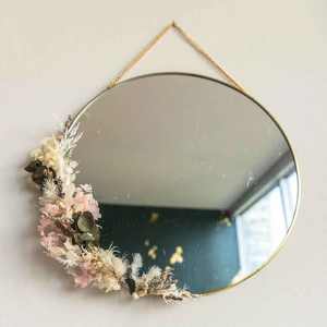 Espejo de pared de metal moderno más vendido hecho a medida con diseño floral de alta calidad para sala de estar o boda - Product Image 5