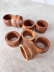 Anillos de Servilleta de Madera Modernos y Ecológicos para Mesa, Soporte para Servilletas de Papel y Tela Hecho a Mano de Alta Calidad - Product Image 3