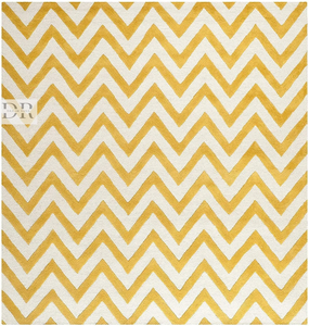 Cao Cấp Sang Trọng Hiện Đại Lông Cừu Khu Vực Thảm Tay Tufted Len Pha Trộn Màu Vàng Trắng <span class=keywords><strong>Zig</strong></span> <span class=keywords><strong>Zag</strong></span> Thiết Kế Cho Nhà Sàn Phòng Chơi Trang Trí Nội Thất - Product Image 1