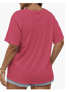 Camiseta de Cuello Redondo de Manga Corta para Mujer, Talla Grande, Personalizable con Logotipo, Fábrica de Bangladesh, Venta al por Mayor, Nueva Llegada, Tops Casuales de Algodón - Product Image 5