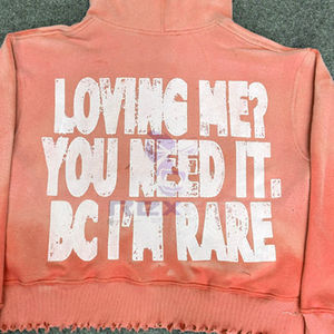 Tasa de fábrica Calidad profesional Más demandada Cremallera Sudadera con capucha Impreso digital 100% Algodón Sólido Sudaderas con capucha para hombres Precio barato - Product Image 6