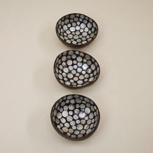 Fournisseur vietnamien bols décoratifs en laque prix compétitif bol en noix de coco laqué artisanal - Product Image 4