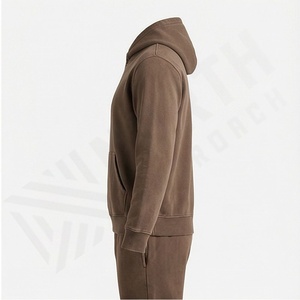 Acid Washed <b>Men</b> Winter Tracksuit Custom <b>Hoodie</b> 100% Cotton Breathable Fabric Customized Logo Lightweight <b>Running</b> Outdoor Suits - Product Image 3