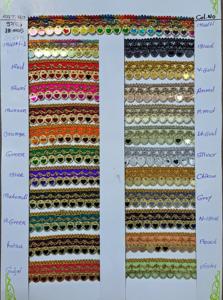 Tissu métallique de dentelle de séquence de polyester de qualité supérieure en vente en gros Accessoires de mode élégants de décoration de vêtement prêts à l'emploi - Product Image 4