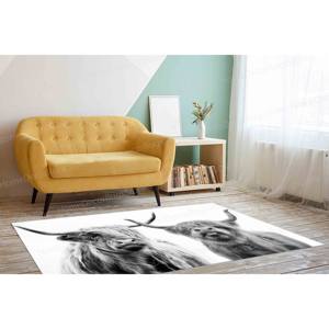 Tapis à motif Highland Cow - Tapis imprimé avec un design écossais, tapis gobelin - Product Image 4