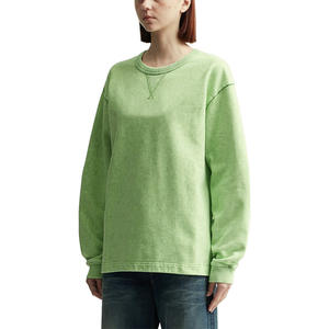 Sweat-shirts à manches longues décontractés pour femmes en gros avec logo imprimé personnalisé OEM, en molleton 100% coton de haute qualité pour l'hiver - Product Image 6