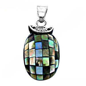 Collier pendentif tendance pour femme en argent avec perle de culture, plaqué rhodium, or 14 carats, zircon turquoise, diamant, or rose, cadeau idéal - Product Image 2