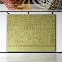 Panneau acoustique découpé CNC 33 mm à rainure en V en fibre de polyester PET, feutre acoustique insonorisant Kusdesign