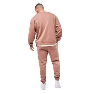 Men's Oversized <b>Brown</b> Crewneck Hoodies & Sweatshirt Casual Long Sleeve Pullover Soft <b>Fleece</b> Comfortable Relaxed Fit Everyday - Product Image 4