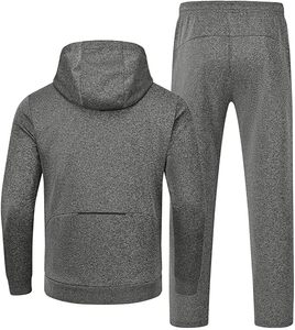 Conjunto Deportivo de 2 Piezas para Hombre, Sudadera con Capucha y Pantalones Deportivos con Cordón, Estilo Atlético, 100% Algodón, Manga Larga, Informal - Product Image 2