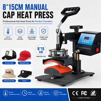 Presse à chaud pivotante 8x15cm pour casquettes, directement de l'usine, pour impression de logos sur chapeaux, équipement de sublimation personnalisée pour casquettes