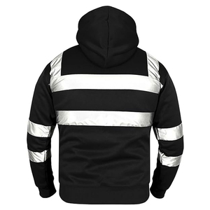 Vêtements de travail de sécurité de conception OEM Vestes de sécurité pour hommes avec bandes réfléchissantes Vente en gros Veste à glissière avant de haute qualité - Product Image 3